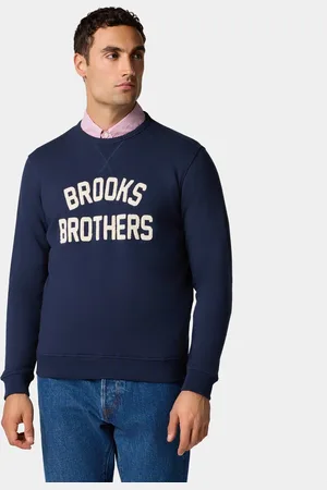 Brooks Brothers Terry Logo-Embroidered Crewneck Sweatshirt