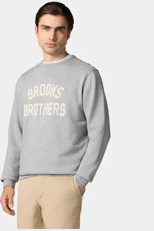 Brooks Brothers Terry Logo-Embroidered Crewneck Sweatshirt