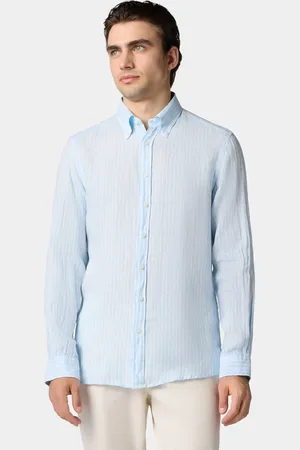 Brooks Brothers Slim Fit Striped Linen Button Down Shirt