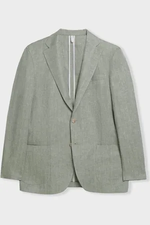 Brooks Brothers Herringbone Design Linen Blazer