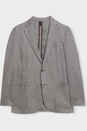 Brooks Brothers Herringbone Design Linen Blazer