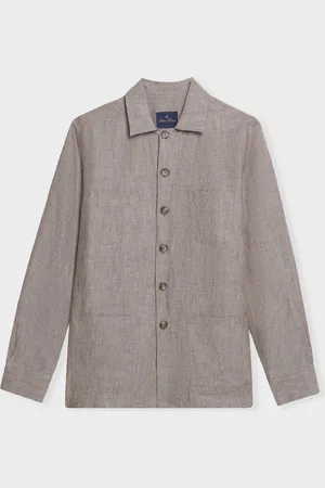 Brooks Brothers Linen Utility Shirt Jacket