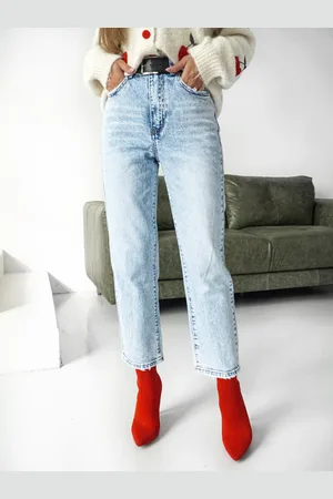 Butiklalala Spodnie jeansowe The Mom Fit High Rise
