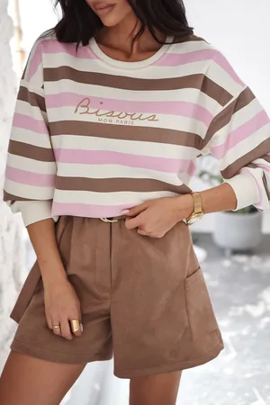 Butiklalala Bluza w paski Bisous