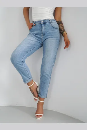 Butiklalala Spodnie jeansowe typu Mom Jeans