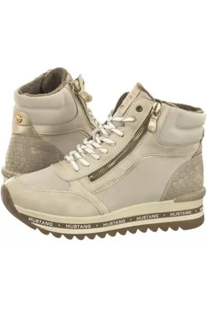 Mustang Sneakersy Beżowe 1364-504-243 (MU529-a)
