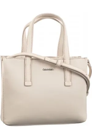Calvin Klein Torebka CK Must Mini Tote Pu/Nubuck DK Ecru K60K611873 PC4 (CK452-a)