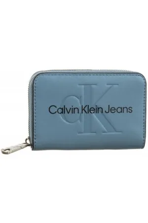 Calvin Klein Portfel Sculpted Med Zip Around Mono Blue Shadow Logo K60K607229 CEZ (CK121-e)