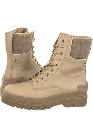 Tommy Hilfiger Trzewiki Feminine Felt Lace Up Bootie Merino FW0FW07500 ABO (TH928-a)