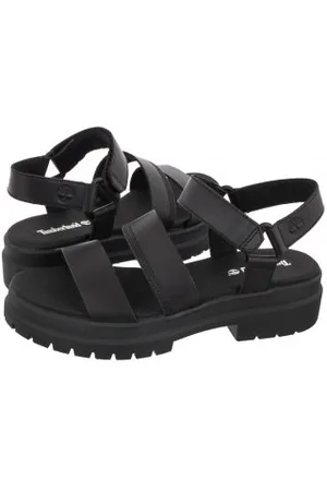 Timberland Sandały London Vibe Ankle Strap Sandal Black Full Grain 0A29MV 001 (TI102-a)