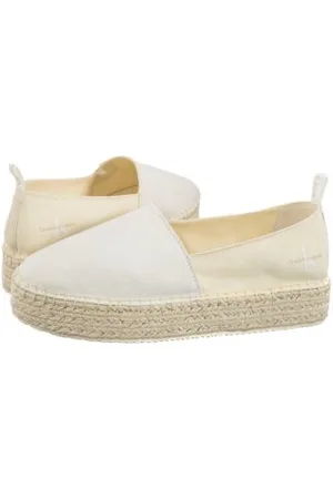 Calvin Klein Espadryle Platform Espadrille Mix Ml Mtl Creamy White/White YW0YW001622 0F8 (CK513-b)