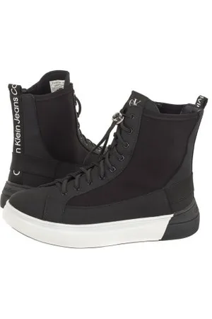 Calvin Klein Botki High Top Lace-up Sneaker V3X9-80733-1464 999 Black (CK354-a)