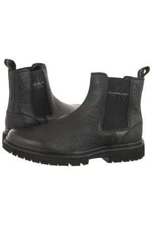 Calvin Klein Sztyblety Eva Mid Chelsea Boot Lth Triple Black YM0YM00750 0GT (CK381-a)