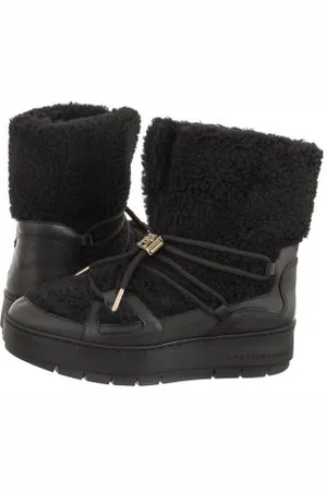 Tommy Hilfiger Śniegowce Tommy Teddy Snowboot Black FW0FW07505 BDS (TH927-b)