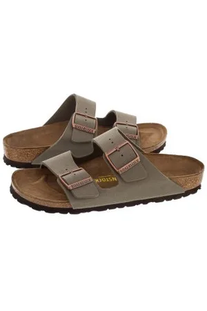 Birkenstock Klapki Arizona BF Nubuk Stone 151213 (BK19-b)