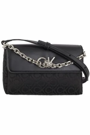 Calvin Klein Torebka Re-Lock Mini Crossbody Bag CK Black Mono Jacquard K60K612642 0GK (CK519-a)