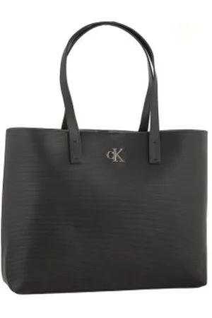 Calvin Klein Torebka Minimal Monogram Slim Tote34 Black K60K611213 BDS (CK361-a)