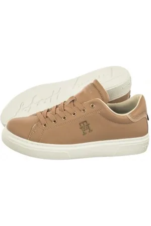 Tommy Hilfiger Sneakersy Monogram Low Cut Lace-Up Sneaker T3A9-32964-1355 524 Camel (TH845-b)