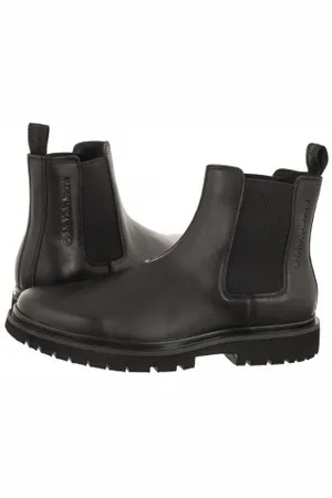 Calvin Klein Sztyblety Eva Boot Mid Chelsea Lth In Sat Triple Black YM0YM00860 0GT (CK412-a)