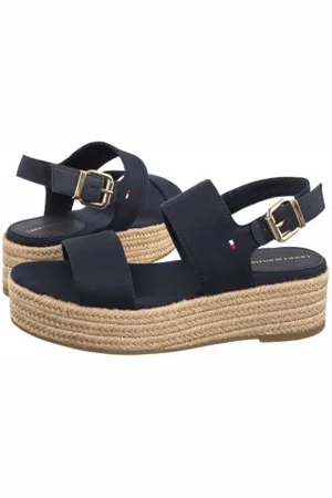 Tommy Hilfiger Sandały Mid Wedge Sandal Space Blue FW0FW07885 DW6 (TH1099-a)