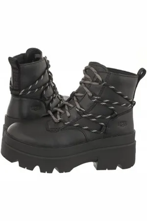 UGG Botki W Brisbane Lace Up 1149650 BLK (UA97-a)