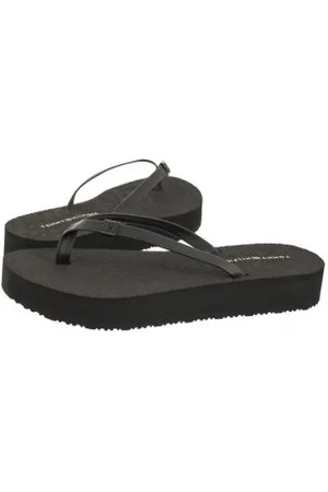 Tommy Hilfiger Japonki Monogram Beach Sandal Black FW0FW07854 BDS (TH1031-a)