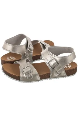 Timberland Sandały Castle Island Backstrap Silver Metallic 0A4341 040 (TI97-a)