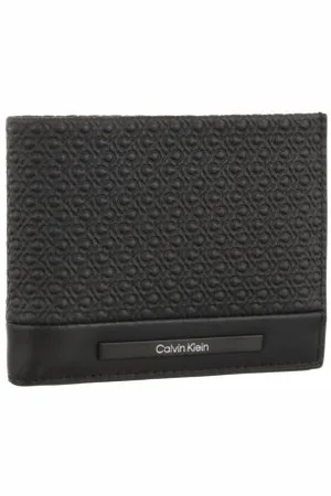 Calvin Klein Portfel Modern Bar Bifold 6Cc W/Bill Black Nano Mono K50K511374 0GL (CK408-a)