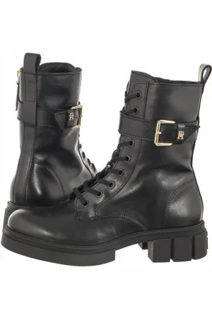 Tommy Hilfiger Workery Cool Feminine Bikerboot Black FW0FW07322 BDS (TH908-a)