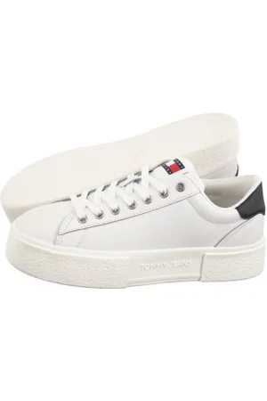 Tommy Hilfiger Sneakersy TJW Foxing Flatform Sneaker Ecru/Black EN0EN02567 YBL (TH1117-b)