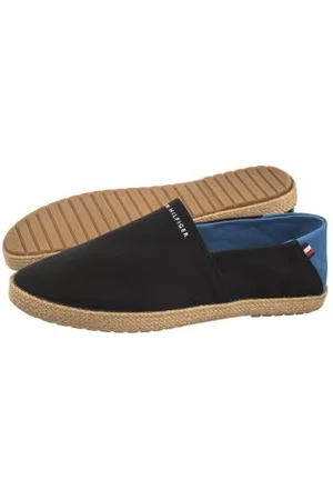 Tommy Hilfiger Espadryle Hilfiger Espadrille Core Textile Black FM0FM04981 BDS (TH1015-a)