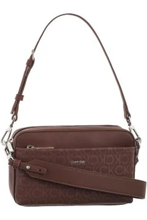Calvin Klein Torebka Listonoszka CK Must Conv Camera Bag Mono Cioccolate Lab Monogram Pu K60K612536 0HH (CK551-a)