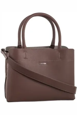 Calvin Klein Torebka CK Business Medium Tote Saffiano Cioccolate Lab/Cinder K60K612572 HJM (CK570-a)