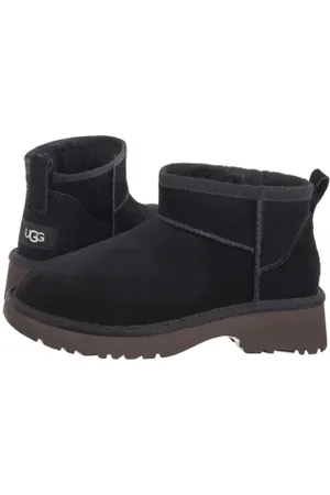 UGG Śniegowce Kids Classic Ultra Mini New Heights 1157732K BLK (UA114-a)