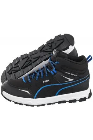 PUMA Buty Trekkingowe Evolve Trail Jr Black-Hyperlink Blue 397644-01 (PU604-a)
