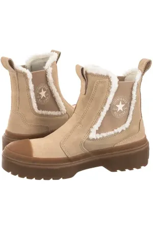 Converse Sztyblety CTAS Chelsea Lugged Hi Warm Quarry/Egret/Gum A09257C (CO728-a)