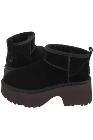 UGG Botki W Classic Ultra Mini New Heights 1158311 BLK (UA132-c)