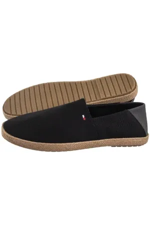Tommy Hilfiger Espadryle Hilfiger Espadrille Core Textile Black FM0FM05353 BDS (TH1260-c)