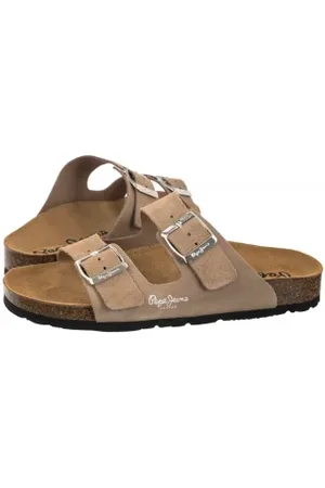 Pepe Jeans Klapki Oban Suede W Pop White PLS80009 812 (PE40-a)