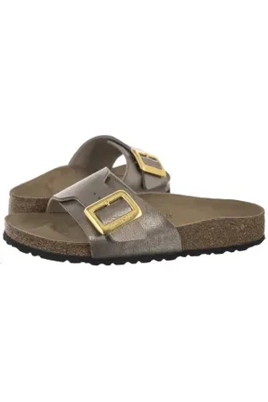 Birkenstock Klapki Catalina Cushion Buckle Graceful Taupe 1029416 (BK289-c)