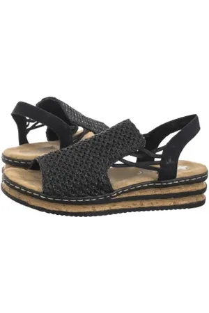 Rieker Sandały Czarne 62941-00 Black (RI258-a)