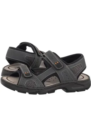 Rieker Sandały Szare 26156-47 Grey (RI104-c)