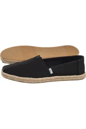 TOMS Espadryle Alpargata Rope Black Recycled Cotton Slubby Woven 10019670 (TS45-b)