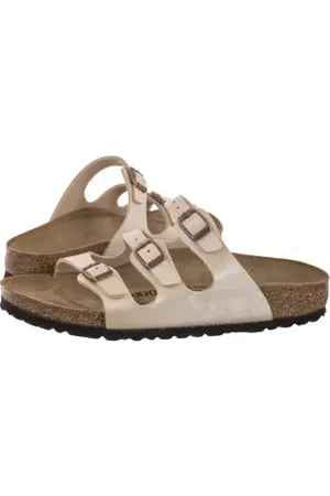 Birkenstock Klapki Florida Bs Graceful Pearl White 1029818 (BK299-b)