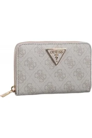 Guess Portfel Laurel Slg Medium Zip Around SWSG85 00140 Bone Logo (GU668-c)