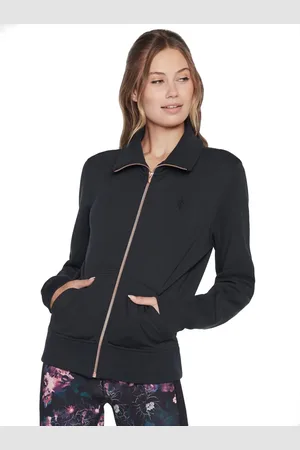 Skechers Hoodless Hoodie Skechcloud Jacket WJA288-BLK