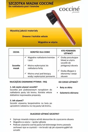 Coccine Mała szczotka do butów mazak