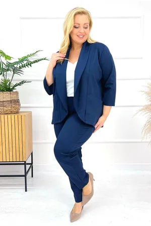 producent zagraniczny Garnitur plus size Midi ( r. 48-56)