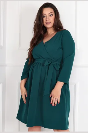 KOBIECANKI ANA - Sukienka plus size wiązana w talii ( r. 44-52)