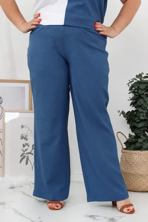 KOBIECANKI LNIANE Spodnie plus size LENI - jeans ( r. 44-52)